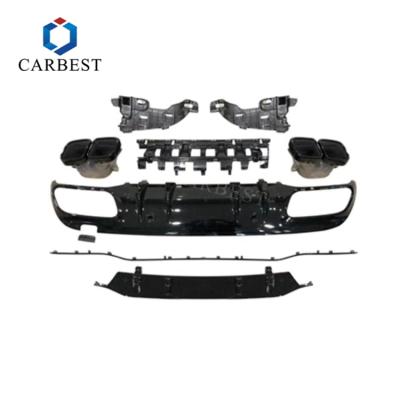 China High quality rear rear diffuser for w205 c63 2019 type with exhaust pipe for sale