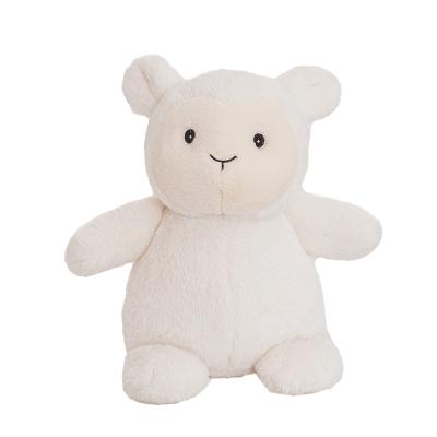 China Cute White Sheep Plushies Chubby Plush Pillows Kawaii Plush Toy Wholesale Fun Small Hugging Pillow For Kids Adults for sale