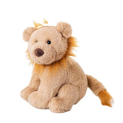 China Cute Sitting Wool Lion Animal Toy With Logo Eco-friendly Soft Material Creative Plush Long For Baby Sleeping for sale