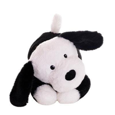 China Super Soft Fun Hugging Black And White Plush Toy Dog Gifts For Bedding Kids Kawaii Sleep Rest For Kids for sale