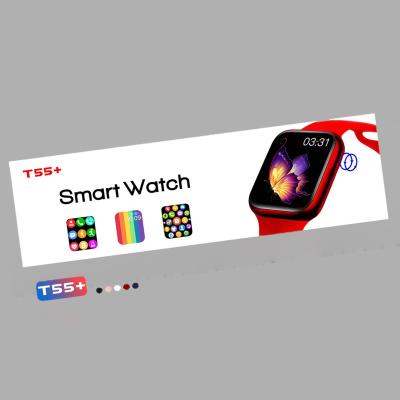 China New Products T55+ Full Touch Screen Smart Watch Waterproof M2wear Touch Screen Reloj Inteligente T55plus For IOS Android for sale