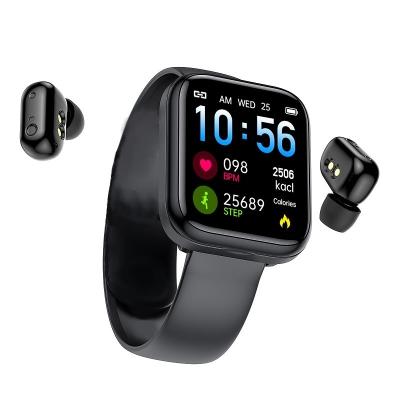 China Newest Arrival In-Ear 2 in 1 Wireless Smart Watch with Earbuds Smart Headphone Bracelet Tws Smartwatch Earbuds for sale