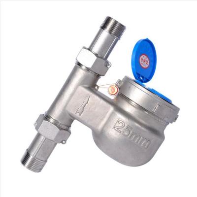 China DN25 Industrial Corrosion Resistant 316L Vertical Dry Acid And Alkali 304 Cold And Hot Stainless Steel Water Meter for sale