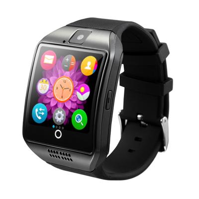 China Q18 SIM Card BT Multiple Time Zone Smart Watch , Android Curved Screen Wristwatch With Touch Screen for sale