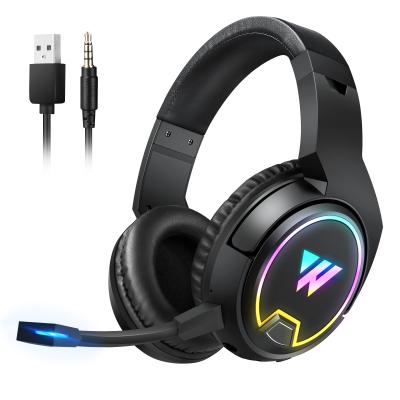 China Wireless Earphone Gaming 1000mah Wired Headset With Noise Canceling Over Ear Headphones With MIC LED Light Bass 7.1 Surround - Sound for sale