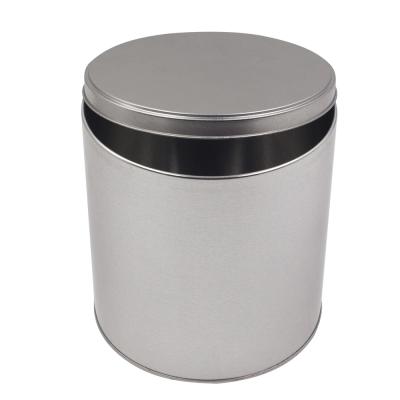 China Recyclable Custom Cookie 160g Metal Tin Tin Silver Color Food Tin Packing Box With Round Shape for sale