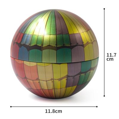 China Diameter 120mm Recyclable Ball Ceiling Decoration Tin Round Ball Christmas Ball Display Showcase Hanging Celebration for sale