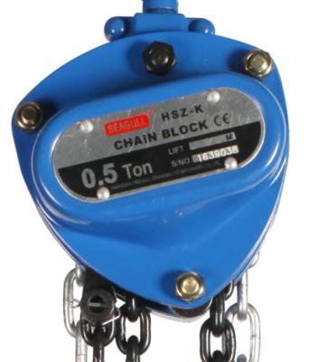 China Construction 0.5 Ton 3 M Manual Chain Hoist , Manual Chain Pulley Block for sale