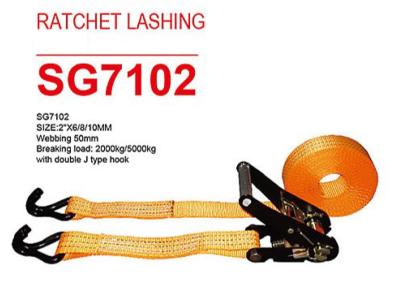 China Polyester Webbing Slings Durability 7000 Lbs Breaking Strength 1 Ton Load Capacity for sale