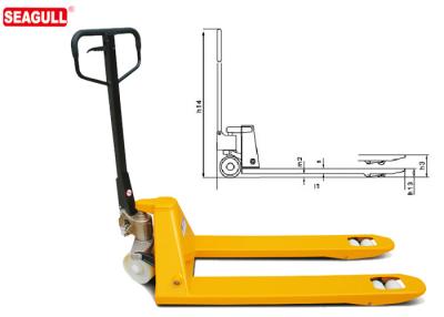 China O caminhão de pálete manual avaliou a carga 2500 - 3500kg com espessura da forquilha de 54mm à venda