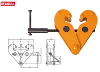 중국 1t - 10t 들기를 위한 보편적인 강철빔 죔쇠, 조정가능한 대들보 죔쇠 판매용