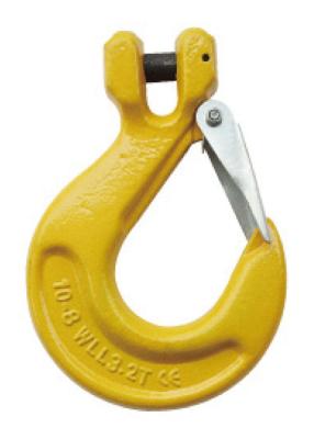 China Metal Rigging Hardware 15T Clevis Sling Hooks With Latch For Hoist SLR012-G80 for sale