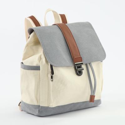 China New Canvas Rucksack Sport School Bag Waterproof Large Capacity Washed Canvas Backpack Teenagers Casual Bag For Man for sale