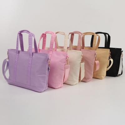 China Women Nylon Handbag Fashion Fasion Big Lady's Handbag Tote Bag Waterproof Nylon Material Shopping Tote Bag for sale