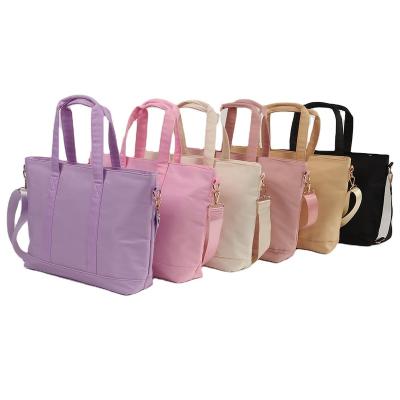 China Others new product stock nylon tote bag can custom printed logo large capacity travel bag handbag for woman tote bag for sale