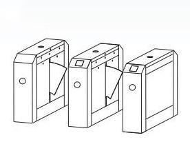 China Anti Intrusion Metro 650mm Flap Barrier Gate Entrance for sale