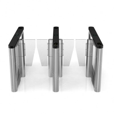 China Tempered Glass Speed Barrier Turnstile Gate Infrared Anti Pinch for sale