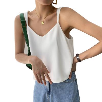 China 2021 Breathable In Stock Cotton Canvas European Womens Casual Strap Top for sale