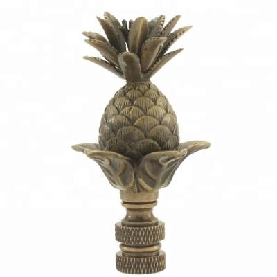 China Lamp finials are 1/4-27 threaded to fit floor lamp speaks all the time Antiqued metal pineapple lamp finials / lamp parts hardware use for portable lamps 3.0 inch height for sale