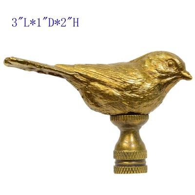 China Lamp finials are 1/4-27 threaded to fit floor lamp speak all the time sparrow bird lamp finials / polished brass fan pull chain used for portable lamps / fan H2.0inches for sale