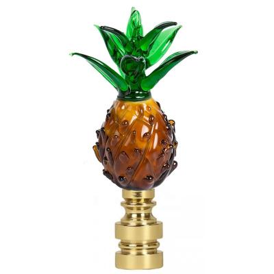 China Lamp finials are 1/4-27 threaded to fit floor lamp speaks all the time lamp finials/lamp pull parts hardware use pineapple w/brass chandelier base inches portable lamps H2.75 for sale