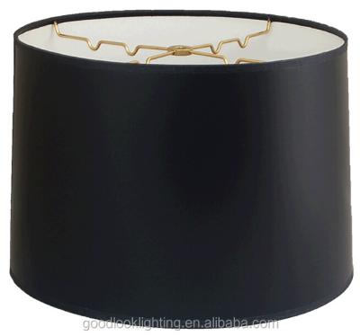 China Transitional Transitional Homemade Canvas Hand Rolled Black Shallow Edge Drum Lamp Shade (Spider) for sale