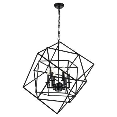 China Traditional modern magic square design with matte black powdercoated finish ceiling /chandelier pendant lighting for sale