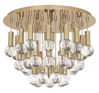 China (C) Traditional UL&ETL listed modern crystal accents and polished brass finish ceiling light/semi-flush mount light fixture for sale