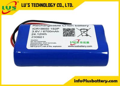 China ICR18650 litio Ion Rechargeable Battery Pack de la batería 3.6V 6700mAh 18650 3350mah 6700mah en venta