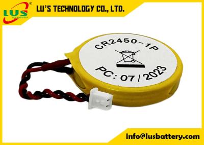 China CR2450 Lithium Coin batteries Cmos Cr2450 1p 2p 3p Lithium Battery Pack With Wires And Connector for sale