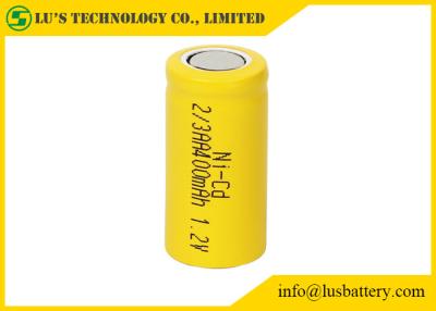 China NI-CD 1.2V 2/3AA 400mah Nickel Cadmium Nicd Battery Low Inner Resistance for sale