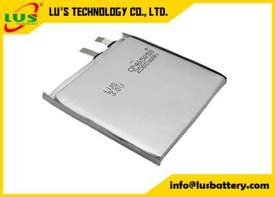 China De Slanke LiMnO2 Batterij van de zakcel GEEN Navulbare CP405050 2400mAh 2500mAh Te koop