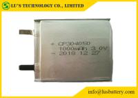 Китай Ультра тонкая устранимая клетка мешка батарей CP304050 3.0V 1000mAh продается