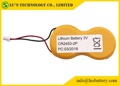 China 2Pcr2045 batería 1200mah cr2450 de la batería de litio del botón de la pila 3v con los alambres y el conector en venta