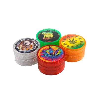 China LC 60 Accessories Free Sample Smoking Colored Plastic Part Popular Logo Premium Herb Grinder Custom MM 3 for sale