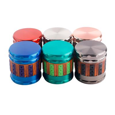 China Modern Wholesale Smoking Accessories 63MM Zinc Alloy Lanchuang 4 Layers Tobacco Grinder Customized Logo for sale