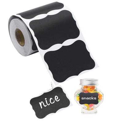 China Home Waterproof Spice Label Stickers Kitchen Chalkboard Jars Bottles Labels Blackboard Labels Stickers for sale