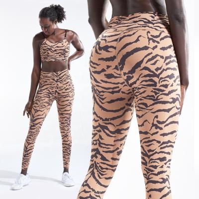 China Wholesale Breathable Gym Fitness Yoga Pants Compression High Waisted Leopard Print Workout Animal Leggings For Women for sale