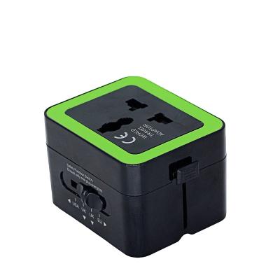 China Non-melting Universal Commercial Kids Protection Electrical Plug Travel Adapter with USB Charger for sale