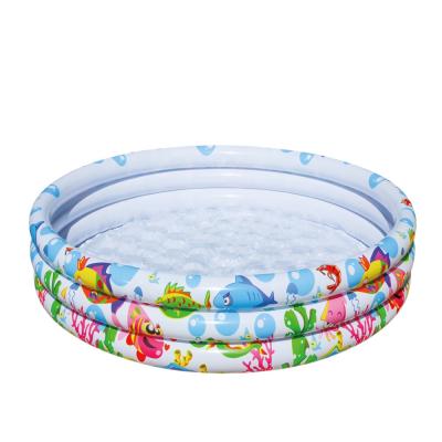 China 3 Ring PVC Circular Inflatable Sea World Inflatable Foldable Printing Swimming Water Pool for sale