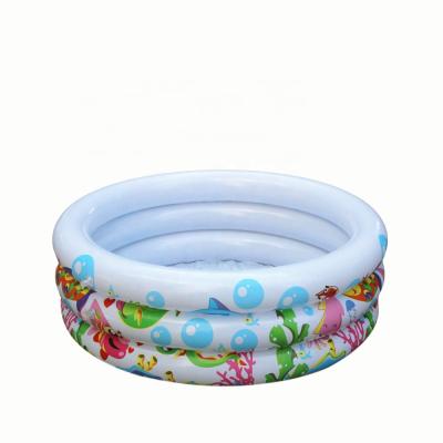 China Fun Circular Inflatable Foldable Sea World Printing 3 Rings PVC Swimming Water Pool for sale