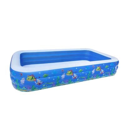 China 2020 Hot Selling Portable Large Outdoor 3 Meters Full Printing Family Inflatable Swimming Pool Above Ground Adult Swimming Pool for sale