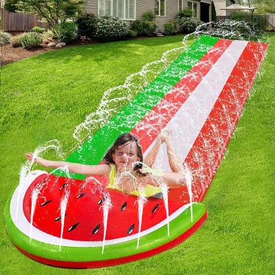 China SUMMER WATER TOYS Inflatable Water Slide with 2 Bodyboards for Kids and Adults, Explosion Water Slide and Slides for Backyard Garden Lawn Outdoors (1 for sale