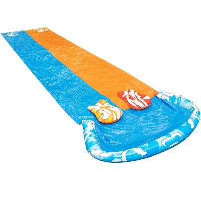 China Outdoor Entertainment 20ft x 62in Slide and Slide Water Slide with 2 Body Panel, Summer Toy with Build in Sprinkler for Backyard and Outdoor Water Toys for sale