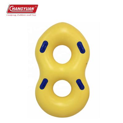 China Luxury PVC Inflatable Plastic Water Tube With Handles For Two Man for sale