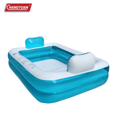 China Ring Lucency Family Swimming Water Kids 2 Adult Pool Ourdoor Inflatable Foldable Outdoor Garden With Two Backrest for sale