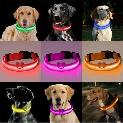 China Lights Amazon Hot Selling glow Flashing Pet Collar Glowing Dog Collar Safety Walking Pet and Against Pet Lost LED Dog Collar for sale