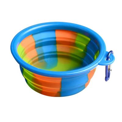 China Sustainable 2023 pet container travel outdoor silicone collapsible foldable pet bowl silicone comedero para mascotas plegable de silicona for sale