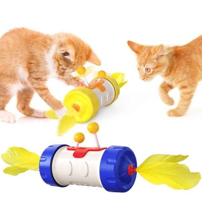 China Sustainable Pet interactive toys  juguetes interactivos cats automatic magic wheel windmill scratching whirling tumbler cat toys ball for sale