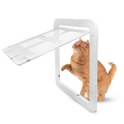 China Sustainable Pet Products Supplier For Cats 4 ways Magnet Automatic Recovery Inner Flap Dog Cat Screen Door Cat Window Safe Mesh for sale